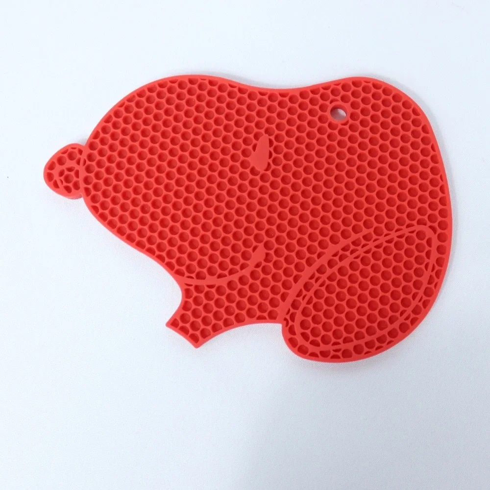 Peanuts Snoopy Head Red Silicone‎ Trivet 6